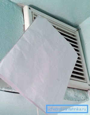 Na kontrolu činnosti ventilačného systému môžete použiť list papiera. Na kontrolu činnosti ventilačného systému môžete použiť list papiera.