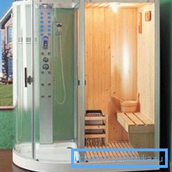 Sprcha a sauna v jednej