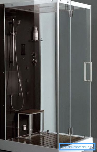 Sprchová kabína 1100 o 1100 mm s funkciou pary