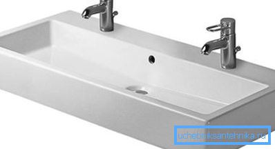 Dvojité umývadlo Vero od nemeckej firmy Duravit. Dvojité umývadlo Vero od nemeckej firmy Duravit.