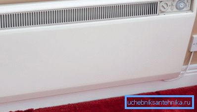 Elektrický vykurovací konvektor.