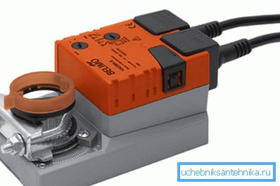 Elektrická ventilačná klapka bez vratnej pružiny. Elektrická ventilačná klapka bez vratnej pružiny.