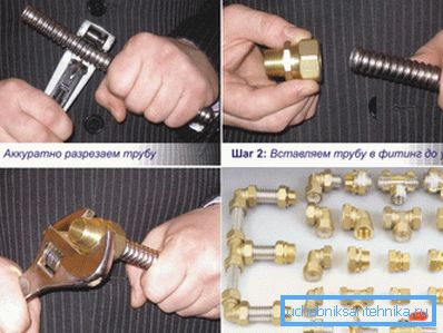Etapy montáže armatúr na zvlnenie Etapy montáže armatúr na zvlnenie