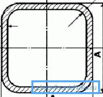 Geometrické parametre štvorcovej trubice