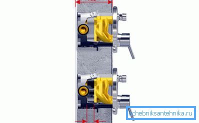 Hĺbka výklenku pod mixérom musí zodpovedať veľkosti konštrukcie Hĺbka výklenku pod mixérom musí zodpovedať veľkosti konštrukcie