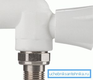 Kulový ventil pre systém vykurovania z polypropylénu. Kulový ventil pre systém vykurovania z polypropylénu.
