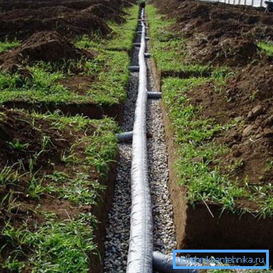 Inštalácia drenážneho systému na mieste Inštalácia drenážneho systému na mieste