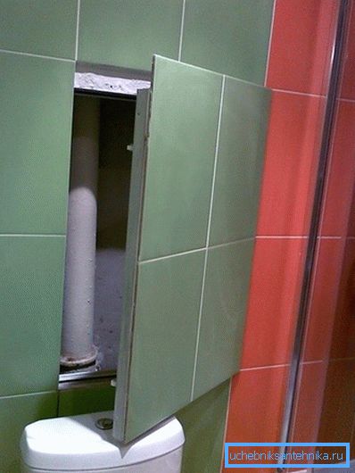 Na fotografii - poklop v dekoratívnych stenách Na fotografii - poklop v dekoratívnych stenách