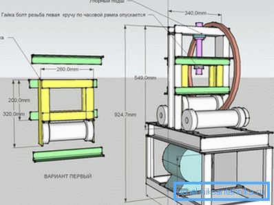 Jeden z diagramov zobrazujúci základné rozmery.