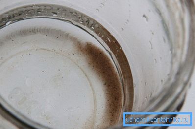 Sedimenty na dne po vare Sedimenty na dne po vare