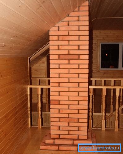 Samostatný komín by mal byť prísne vertikálny Samostatný komín by mal byť prísne vertikálny