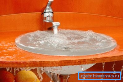 Pretečenie vody v umývadle - prvé znamenie zanesenej kanalizácie.