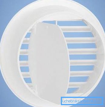 Plastová ventilačná mriežka s spätným ventilom Plastová ventilačná mriežka s spätným ventilom