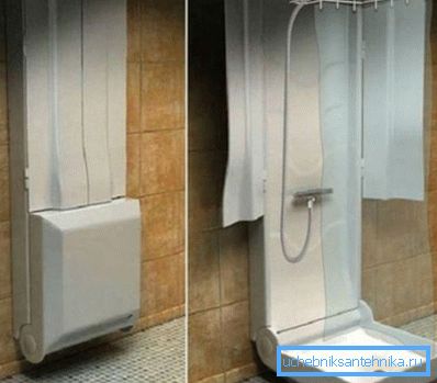 Príklad minimalizácie - sklápacia sprcha Príklad minimalizácie - sklápacia sprcha