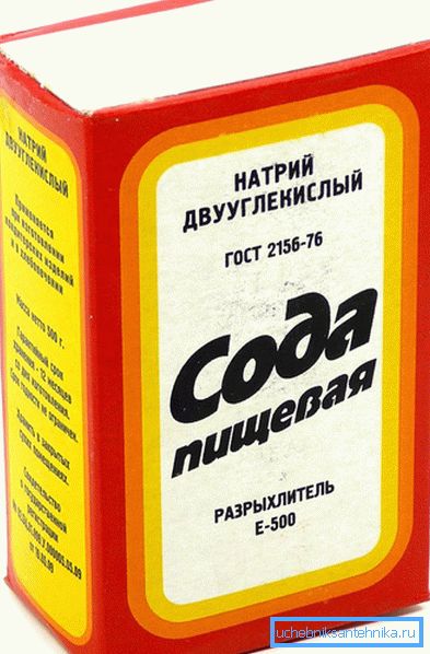 Čistenie potrubia pomocou sódy