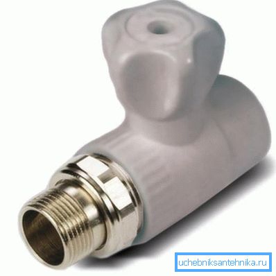 Priamy plastový guľový ventil 20 mm Priamy plastový guľový ventil 20 mm