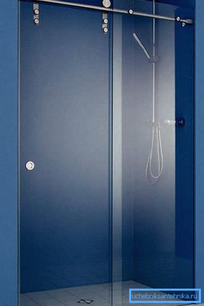 Posuvné sklenené dvere pre sprchu 80 x 200 mm s horným závesom Posuvné sklenené dvere pre sprchu 80 x 200 mm s horným závesom
