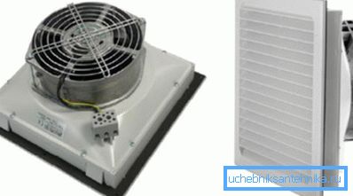 Mriežka s filtračným prvkom a ventilátorom Mriežka s filtračným prvkom a ventilátorom