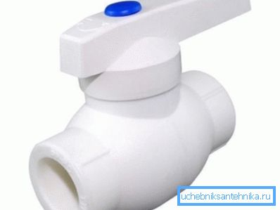 Guľový kohútik z polypropylénu Guľový kohútik z polypropylénu
