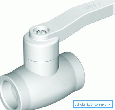 Guľový kohútik z polypropylénu Guľový kohútik z polypropylénu