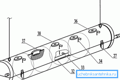 Schéma hydroponickej inštalácie potrubia.