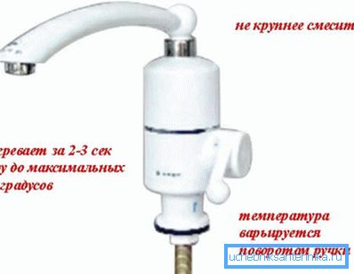 Moderné zariadenie - elektrický prietokový ohrievač vody do batérie v kuchyni Moderné zariadenie - elektrický prietokový ohrievač vody do batérie v kuchyni