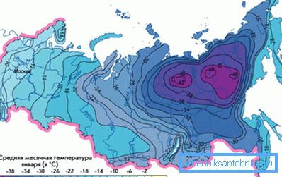 Priemerná januárová teplota na mape krajiny. Priemerná januárová teplota na mape krajiny.