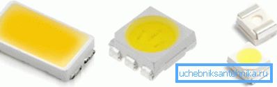 LED diódy rôznych generácií sú ľahko rozlíšiteľné podľa tvaru a veľkosti kryštálu. LED diódy rôznych generácií sú ľahko rozlíšiteľné podľa tvaru a veľkosti kryštálu.