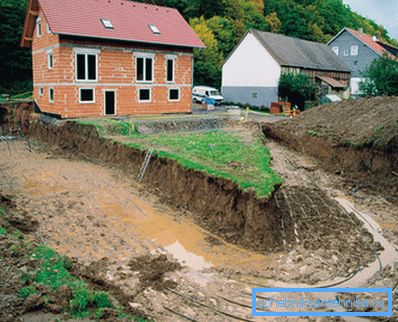 Umiestnenie horizontálneho zemného výmenníka tepla.