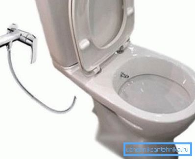 WC s integrovanou tryskou. WC s integrovanou tryskou.