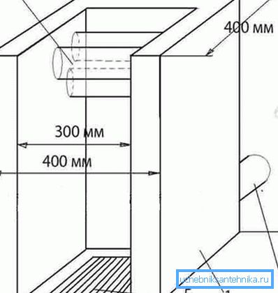 Možnosť vertikálneho kotla na tuhé palivá: 1) kapacita oceľového plechu 3-5 mm; 2) priemer potrubia 40 mm alebo 50 mm; 3) návrat; 4) podanie; 5) miesto na rošt