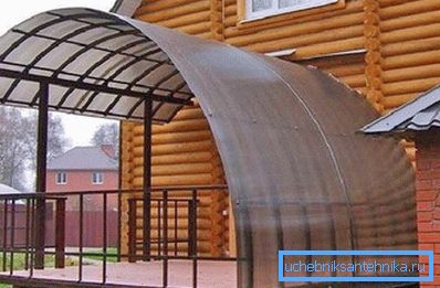 Veranda z profilového potrubia a polykarbonátu Veranda z profilového potrubia a polykarbonátu