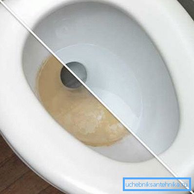 Vnútorný povrch pred a po spracovaní Vnútorný povrch pred a po spracovaní